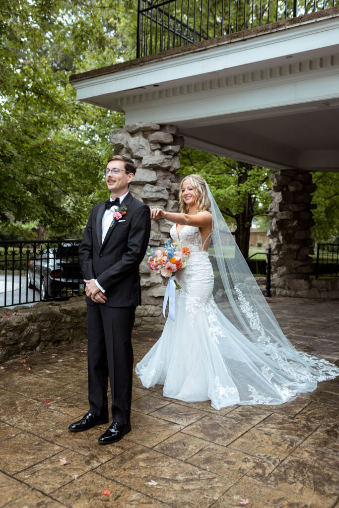 Elegant wedding details and couples portraits at Haseltine Estate, featuring soft pink tones and timeless romance