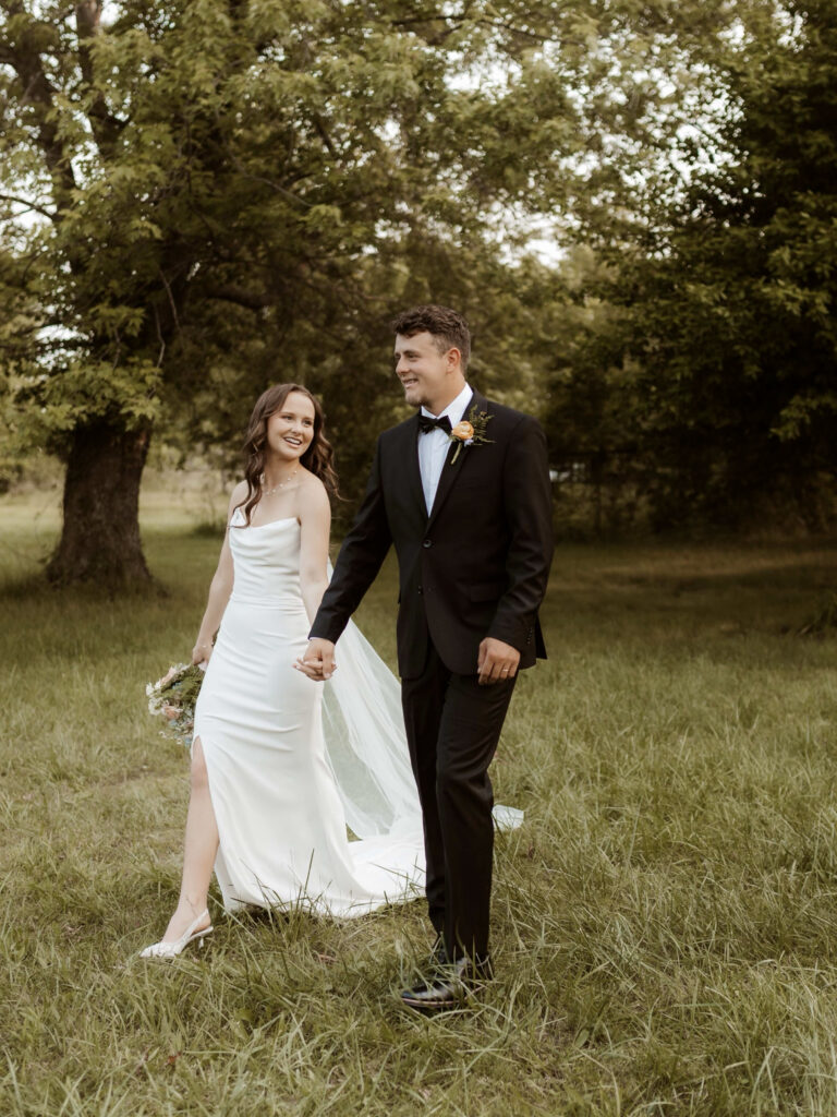 Bride and groom portraits at Industrial Grove Fair Grove Missouri wedding venue
