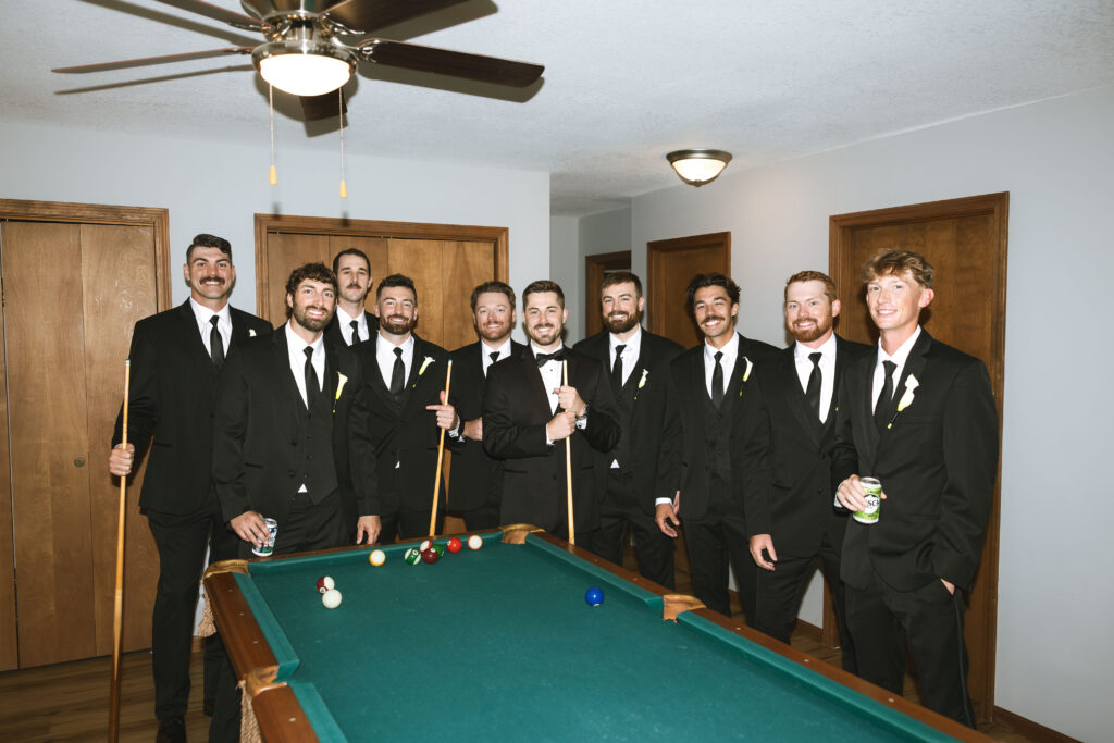 Groom getting ready before his wedding at The Callaway Jewel in Fulton, Missouri