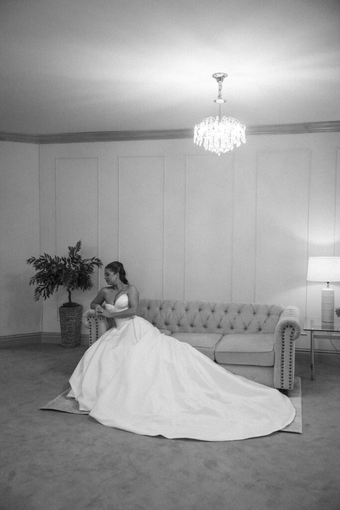 Bride getting ready before her wedding at The Callaway Jewel in Fulton, MO